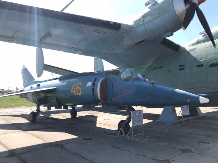 Yakovlev Yak-38 under the wing of a Beriev Be-6 Hydroplane